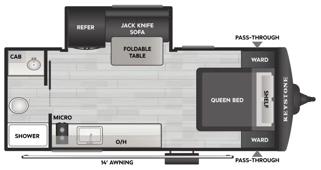 2026 Keystone Bullet Classic 18RBCWE - Floor plan