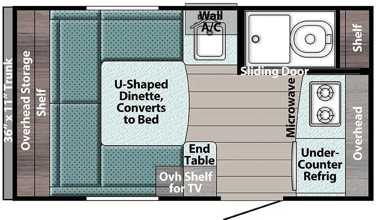 Gulf Stream Trail Boss 160FK floor plan