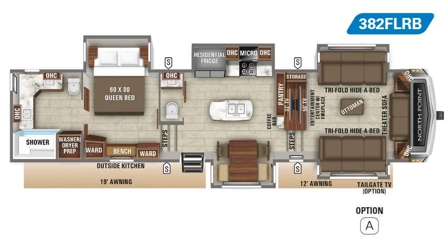 Jayco North Point 382FLRB floor plan