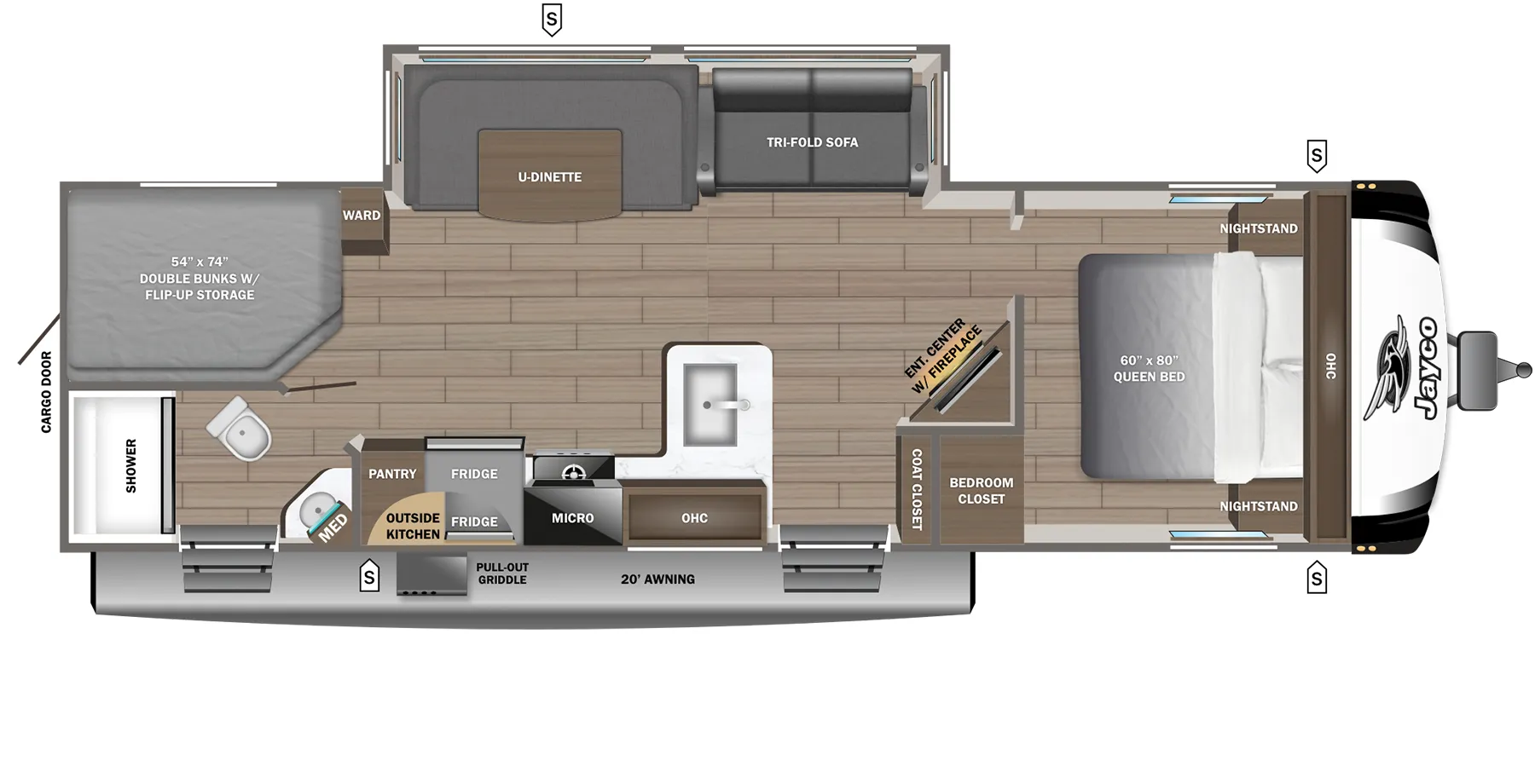 Jayco Jay Feather 29BHB floor plan