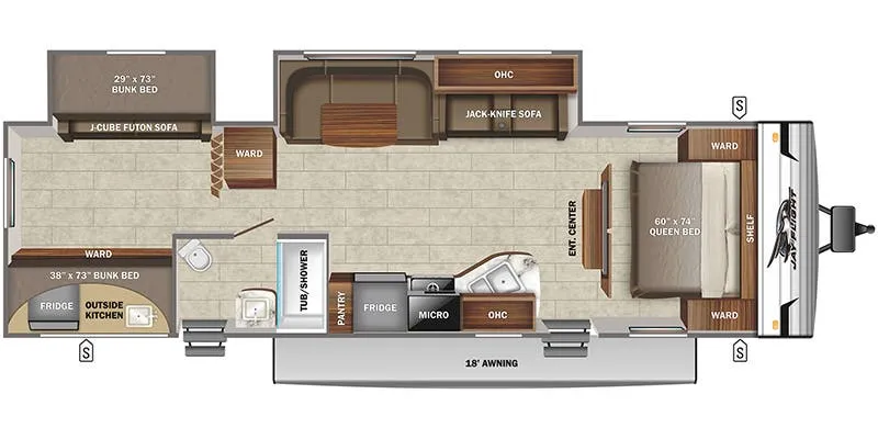 Jayco Jay Flight SLX 8 324BDS floor plan