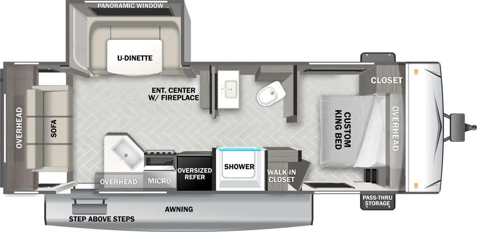 Forest River EVO T2410RLL floor plan