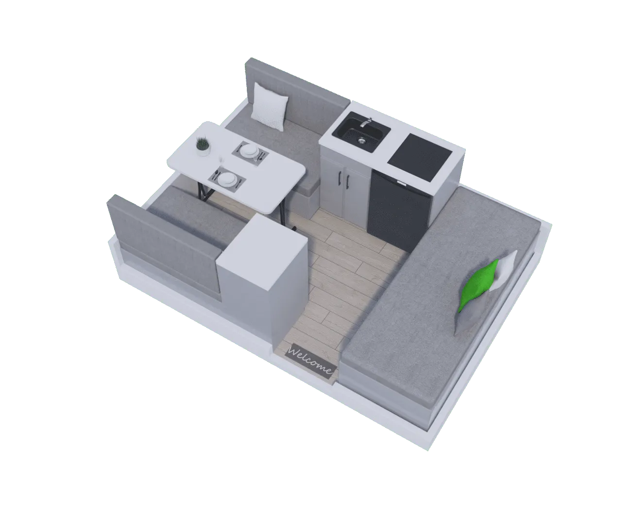 Aliner Ranger 10 - DUAL BED floor plan