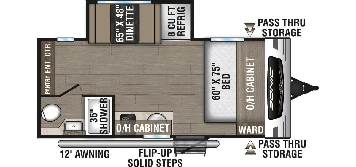 Venture RV Sonic Lite SL169VMK floor plan