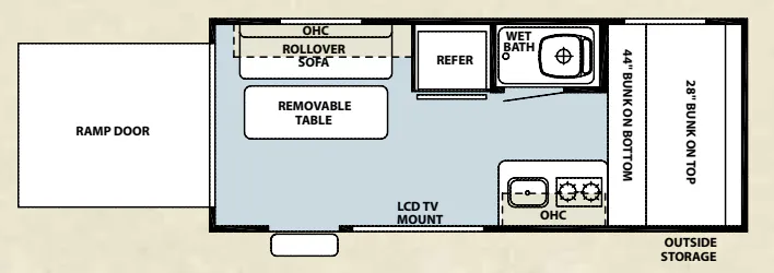 Forest River Cherokee Wolf Pup 17RR floor plan