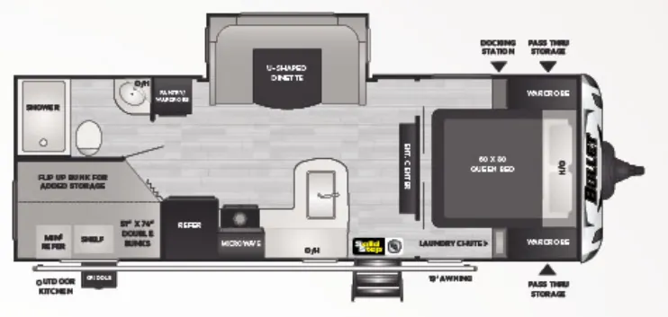 Keystone Bullet 243BHSWE floor plan