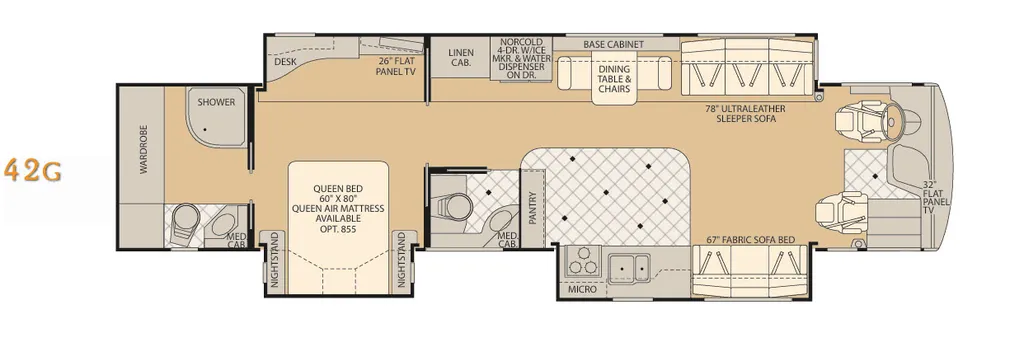 2009 American Coach American Allegiance 42G floor plan