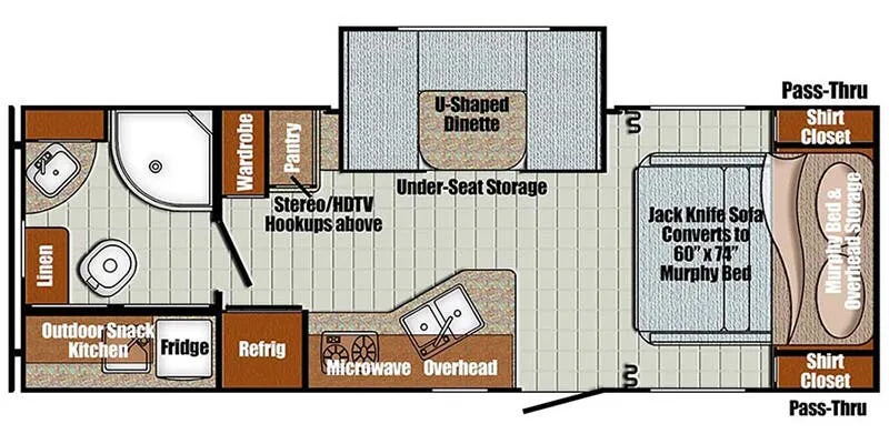 2025 Gulf Stream RV Vista Cruiser 23MBS floor plan
