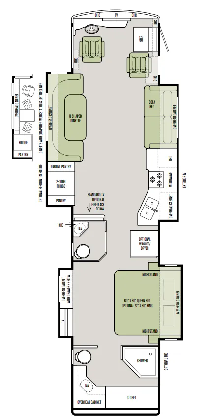 2013 Tiffin Allegro Red 38 QRA — Floor plan