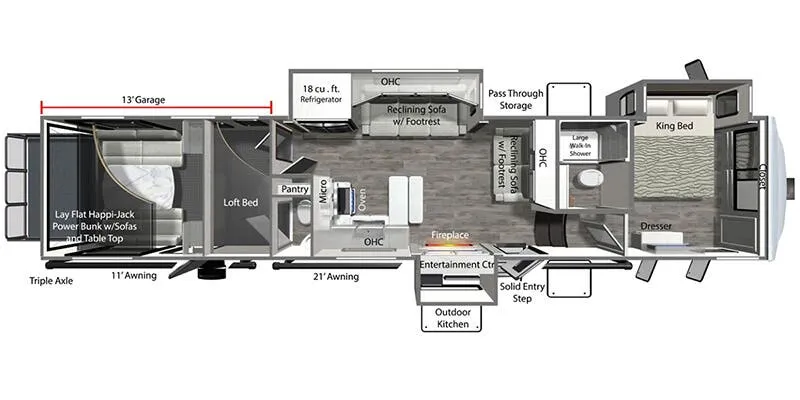 Dutchmen Voltage Triton 4013 floor plan
