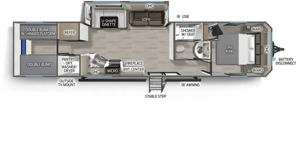 2026 Forest River Cherokee Timberwolf Black Label 39TNBL floor plan