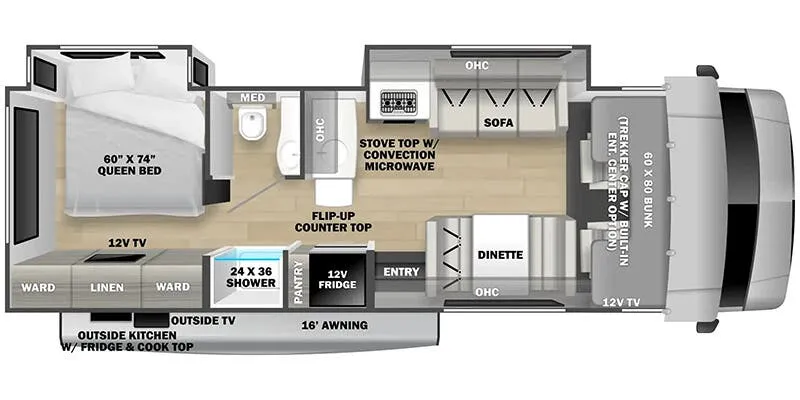 Forest River Sunseeker Classic 2860DS floor plan
