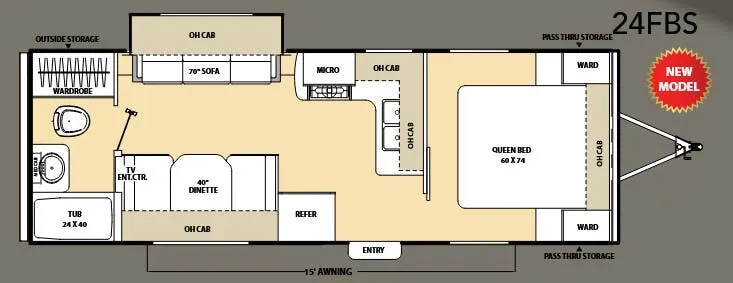 Coachmen Catalina 24 FBS floor plan
