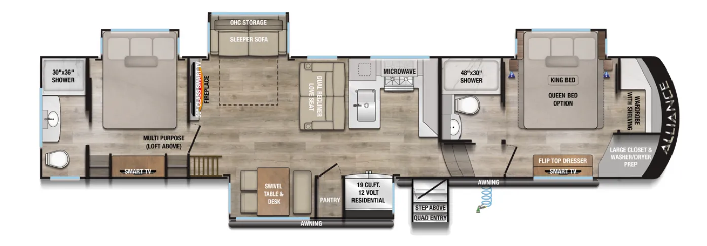 2026 Alliance RV Paradigm 395DS - Floor plan