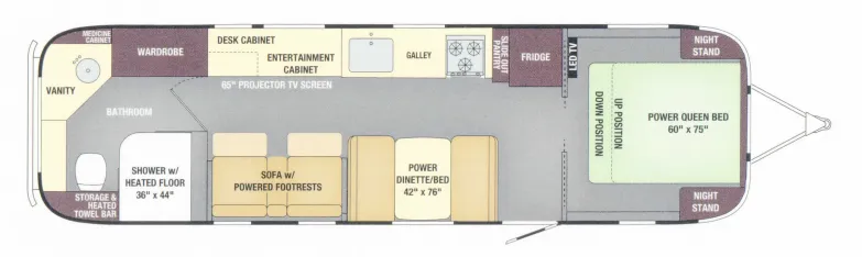 Airstream Classic 33 floor plan