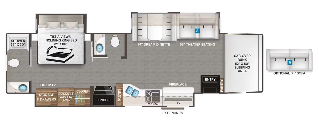 2027 Thor Motor Coach Pasadena SV 38DX floor plan