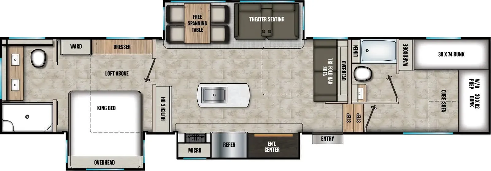 Coachmen Chaparral 375BAF floor plan