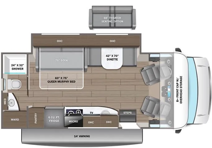 Entegra Coach Qwest 24R CANADA floor plan