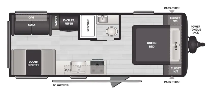 Keystone Hideout Sport 200RLWE floor plan