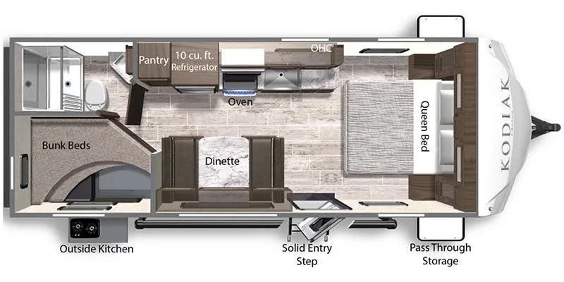 Dutchmen Kodiak Ultra-Lite 227BH floor plan
