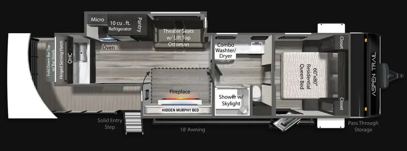 2026 Dutchmen Aspen Trail 3200WAP - Floor plan