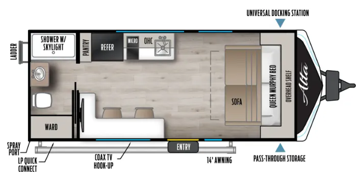 East to West Alta LE 1600MRB LE floor plan
