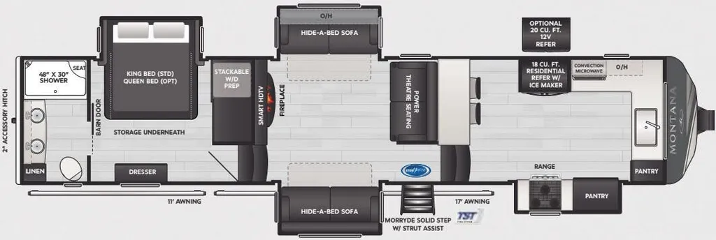 2025 Keystone Montana 3795FK floor plan