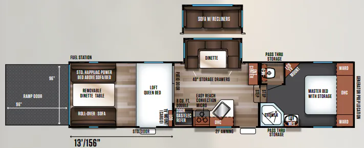Forest River Cherokee Wolf Pack 285PACK13 floor plan