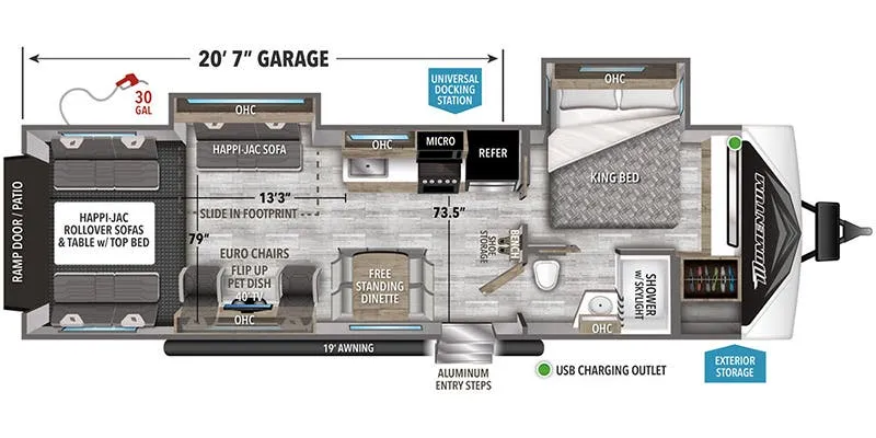 Grand Design Momentum G-Class 30G floor plan