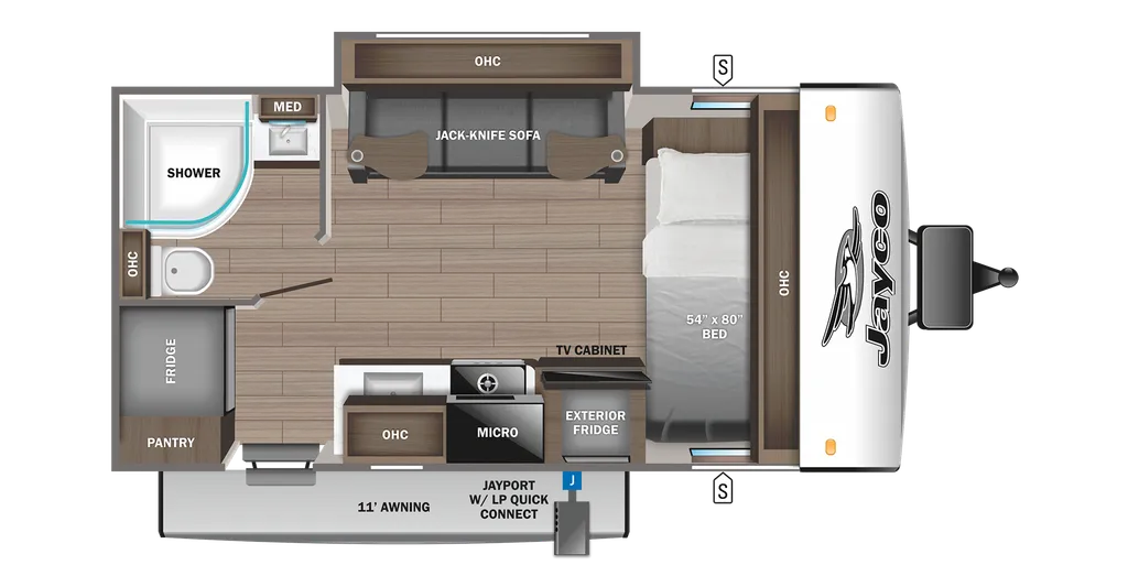 2024 Jayco Jay Feather Micro 166FBS floor plan