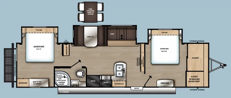 Coachmen Catalina Legacy Edition 343BHTS2Q floor plan