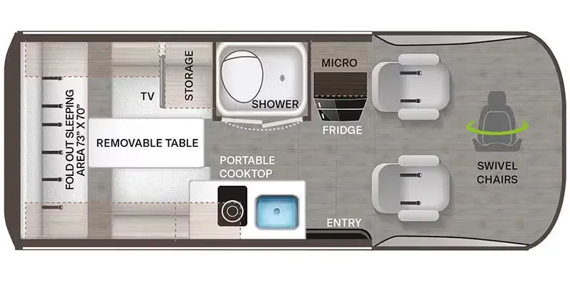 2027 Thor Motor Coach Sanctuary 19P floor plan