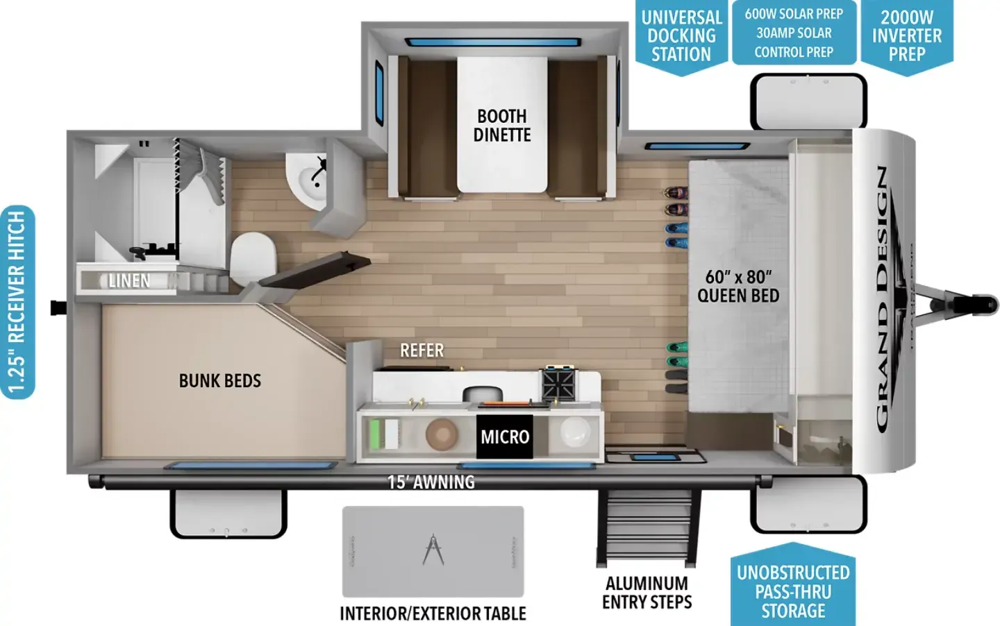 Grand Design Transcend One 161DB floor plan