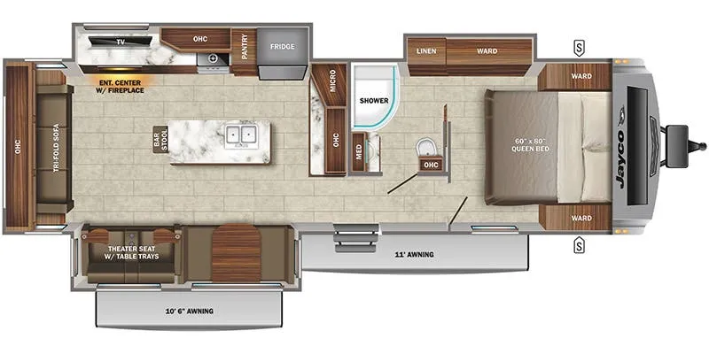 Jayco White Hawk 32RL floor plan