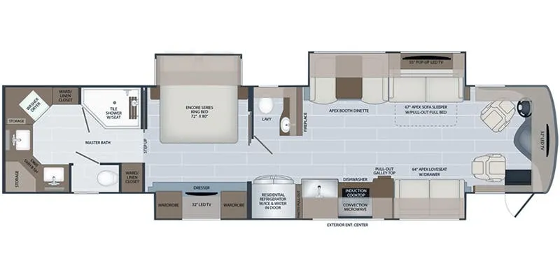 Holiday Rambler Armada 44LE floor plan