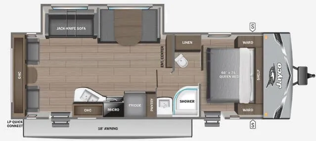 Jayco Jay Flight SLX 262RLSW floor plan