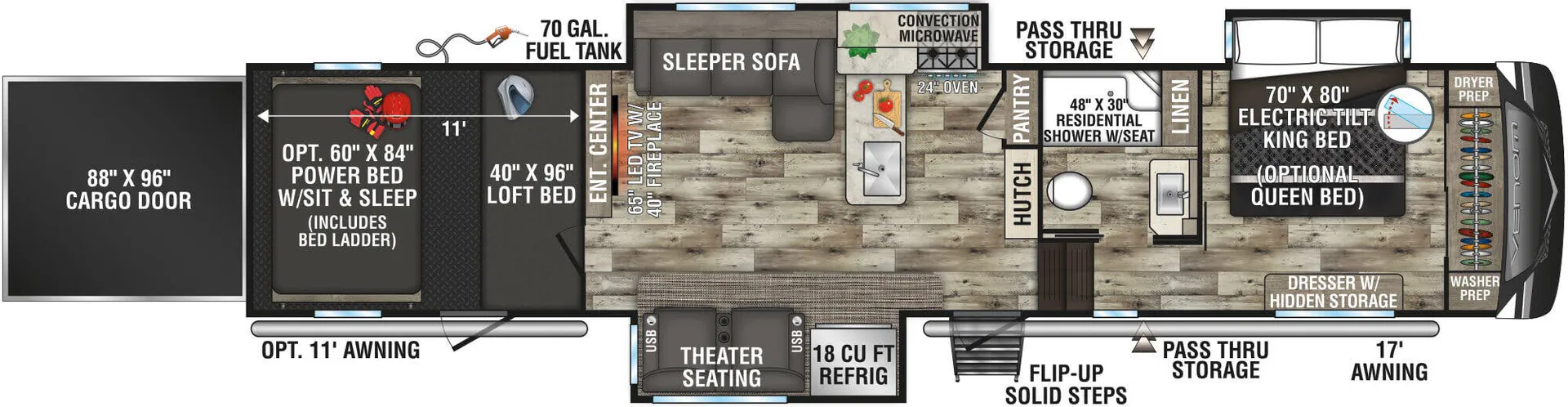 K-Z Venom 3911TK floor plan