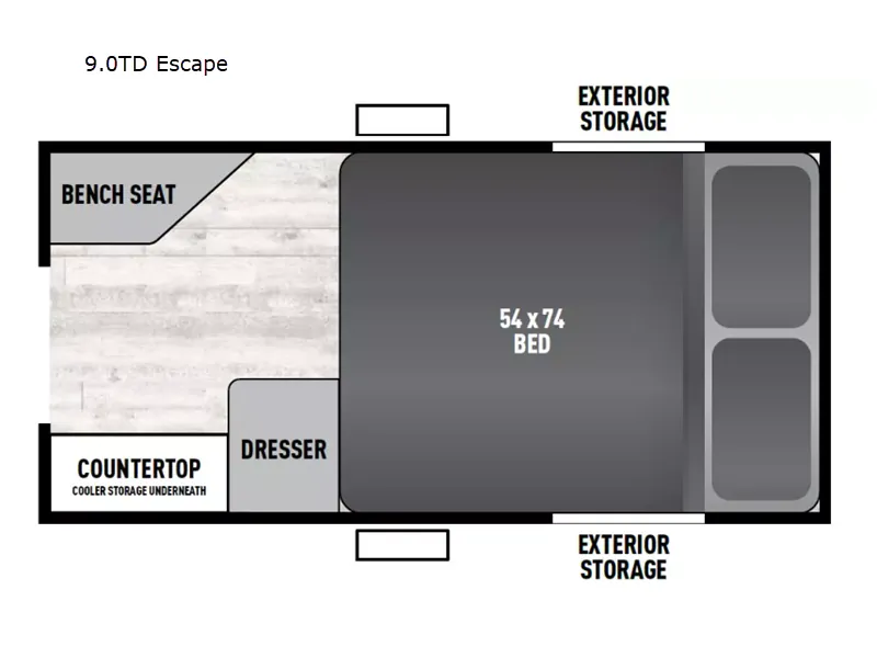 2023 Coachmen Clipper Camping Trailers ESCAPE - Floor plan
