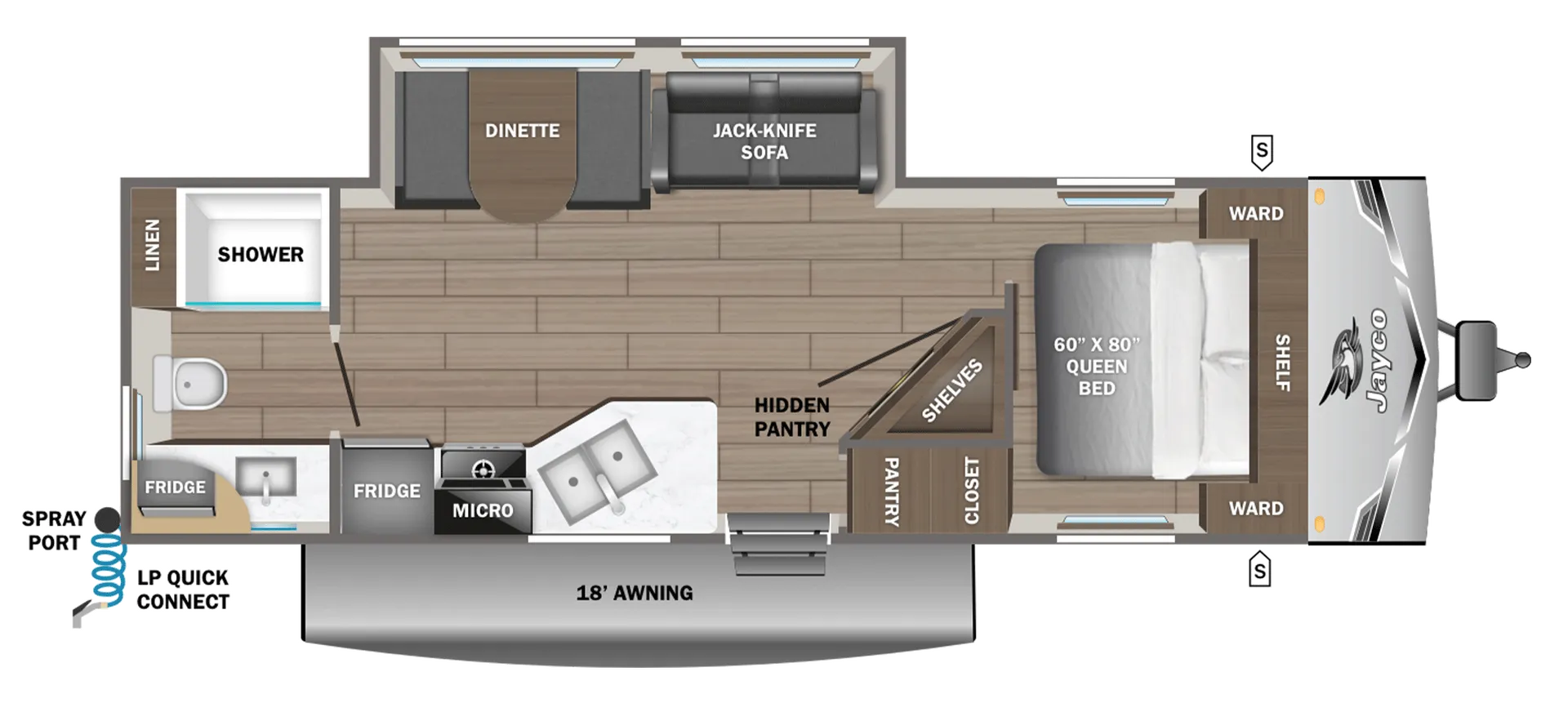2026 Jayco Jay Flight SLX 265MWS - Floor plan