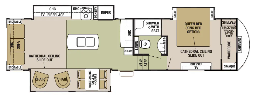 Forest River Cedar Creek Silverback 33IK floor plan