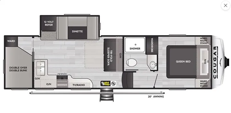 2023 Keystone Cougar Sport 2700BH floor plan
