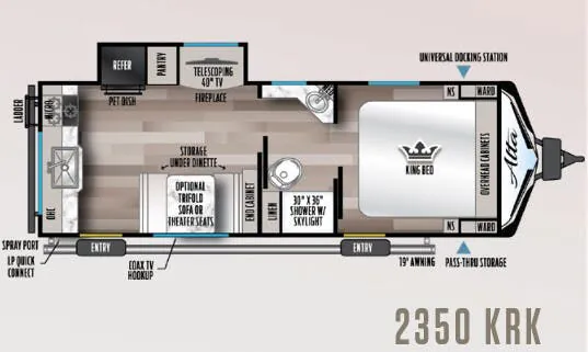 East to West Alta 2350KRK floor plan