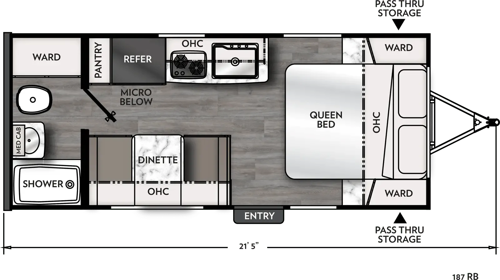 Coachmen Apex 187RB floor plan
