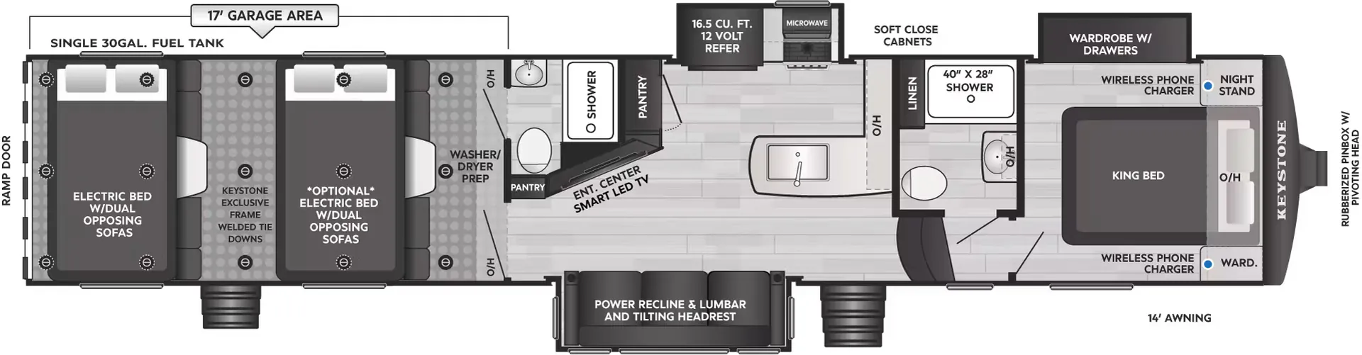 Keystone Carbon 398 floor plan