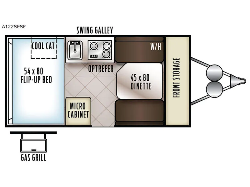 2018 Forest River Rockwood A122S floor plan