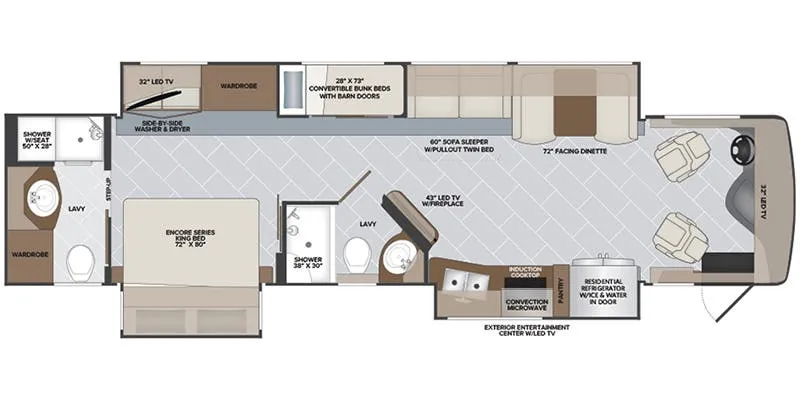Holiday Rambler Navigator 38N floor plan