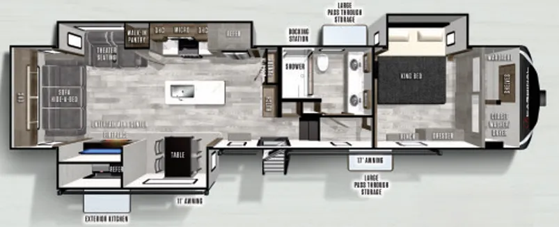 2022 Forest River Cardinal Limited 366DVLE - Floor plan