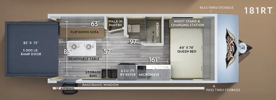 Forest River Wildwood FSX 181RT floor plan