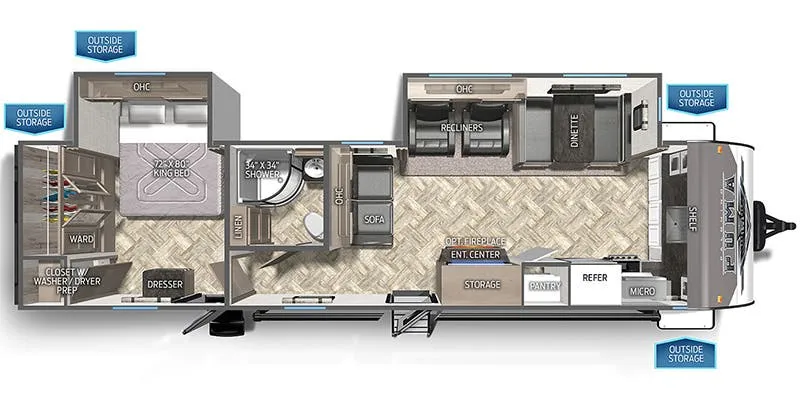 2023 Palomino Puma 31FKRK floor plan