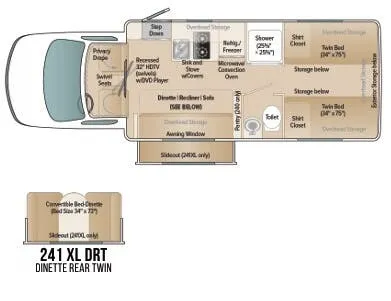 Coach House Platinum II 241 XL DRT floor plan